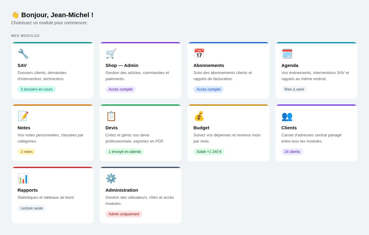 Application Web sur mesure